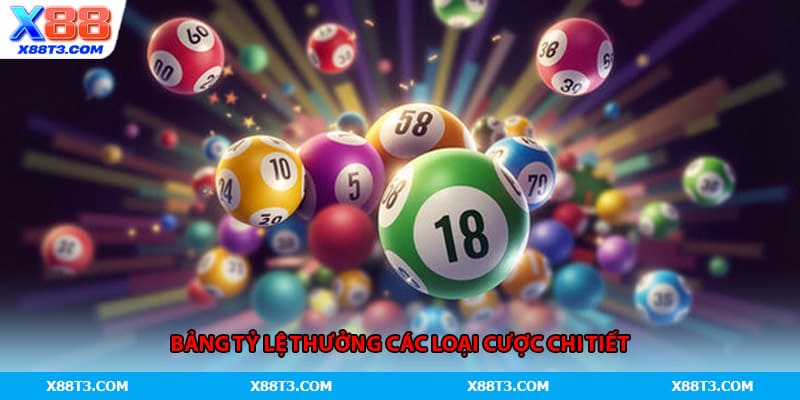 Bảng tỷ lệ thưởng các loại cược chi tiết